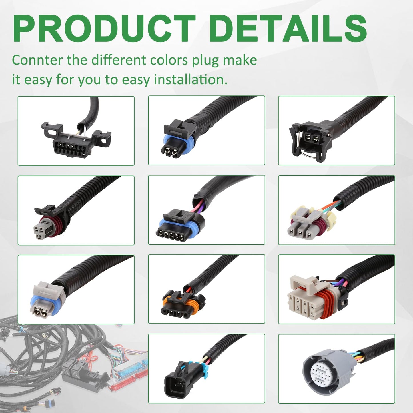 1997-2006 LS SWAPS DBC 4.8 5.3 6.0 Wiring Harness Stand Alone LS1-4L60E For Generic Drive by Cable